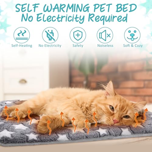 2 Pack Self Warming Cat Mat (Grey / 22'' X 18'')