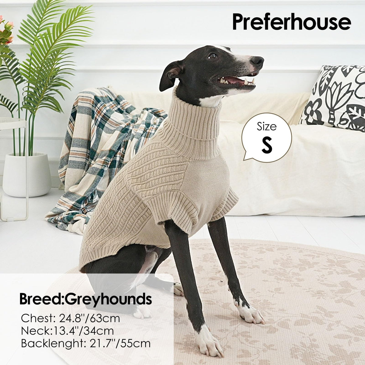 XL Dog Fleece Sweater for Extra Large Dogs Male Female (Apricot / X-Large)