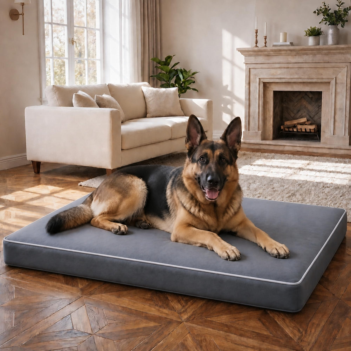 Orthopedic Dog Mat (Grey / XXL (47*29*3.5))