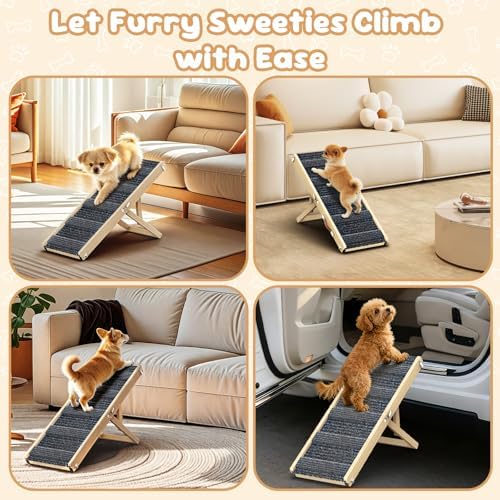 Dog Ramp for Couch Foldable (A-wood / 32")