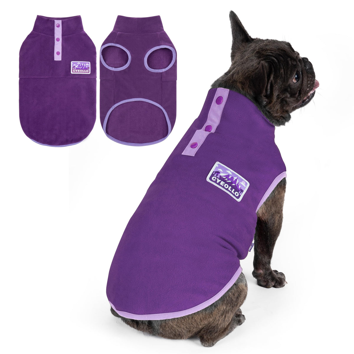 Fleece Dog Sweater (Purple / Medium)