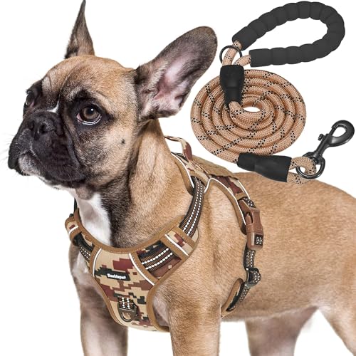 Tactical No Pull Dog Harness with Leash (Desert Camo / Small)
