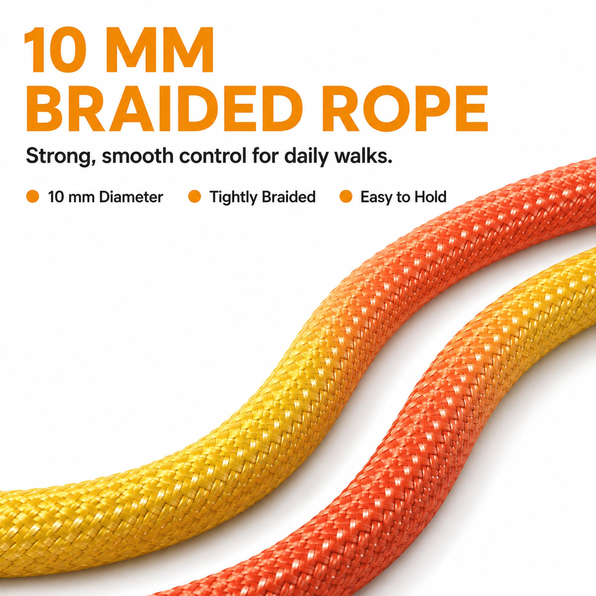 Hands Free Dog Leash (yellow-orange / 4.5 FT)