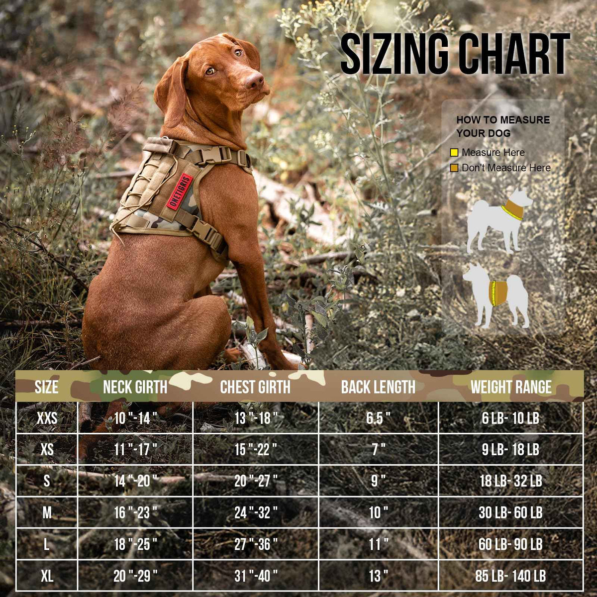 Tactical Dog Harness with Handle No (Large / Multi-colored)