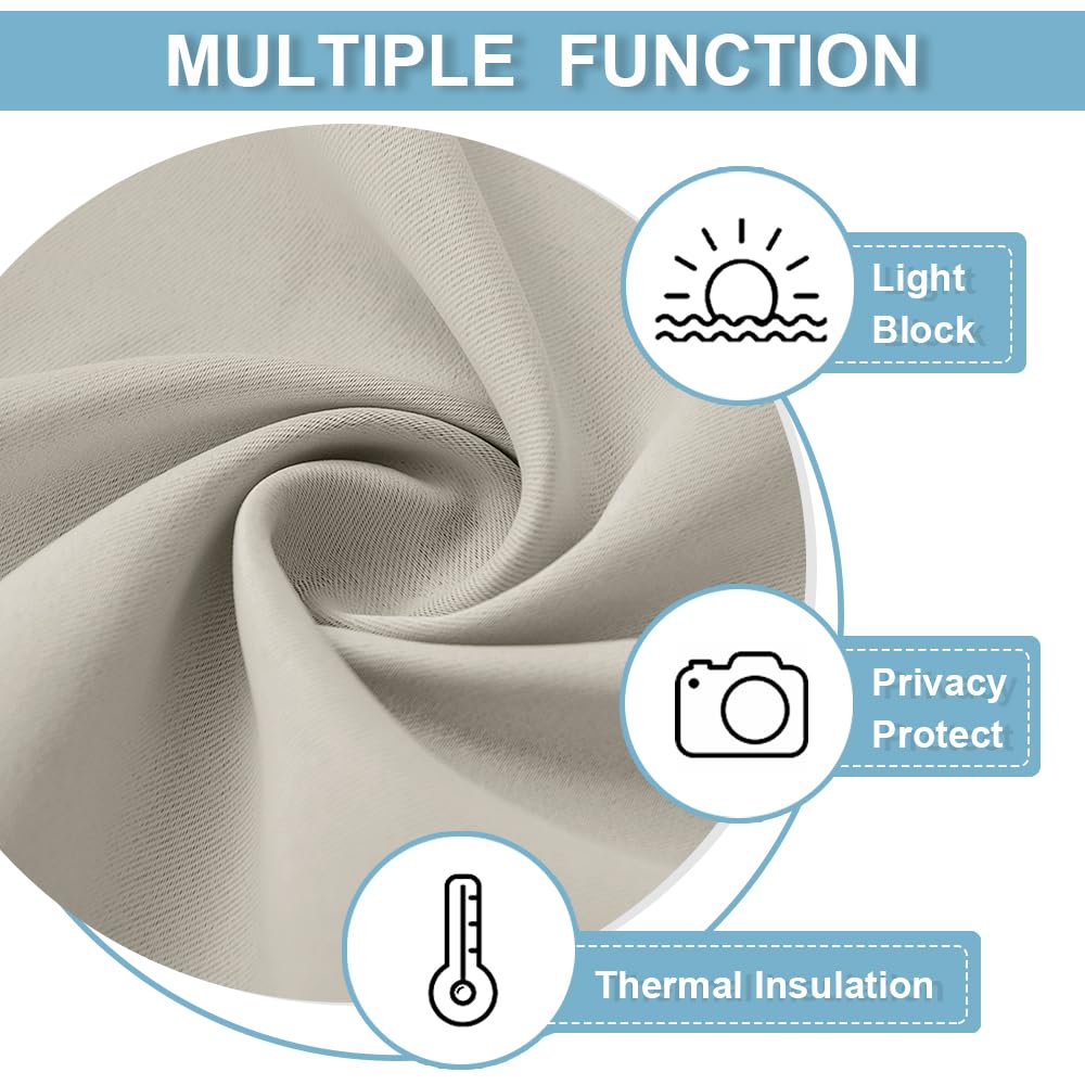French Door Curtain 80 inch Long (Natural / 30"W x 80"L (Pack of 1))