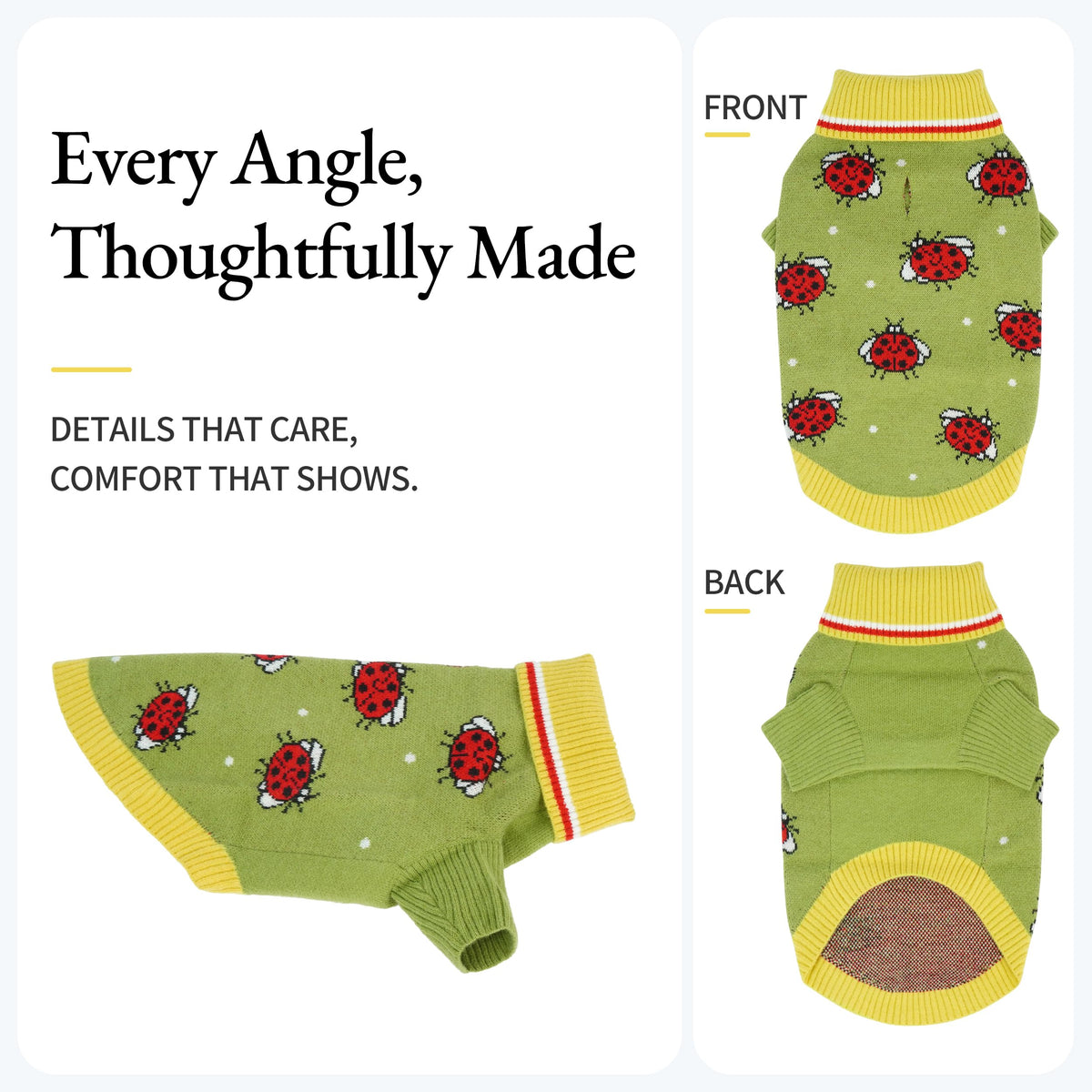 Funny Ladybug Dog Ugly Sweater (Large / Ladybug)