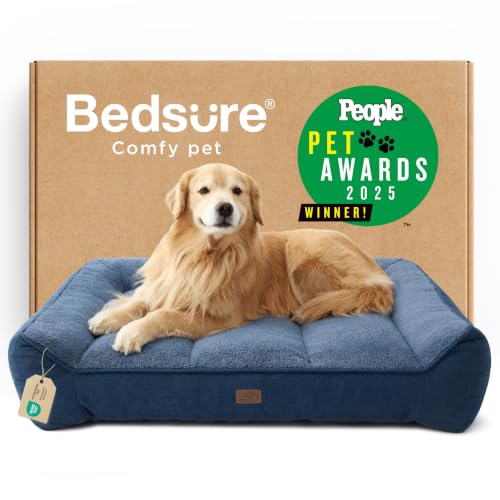 SupportMax® Extra Thick Orthopedic XL Dog Bed for Extra Large Dogs (Night Blue / 48"l X 35"w X 10"th)
