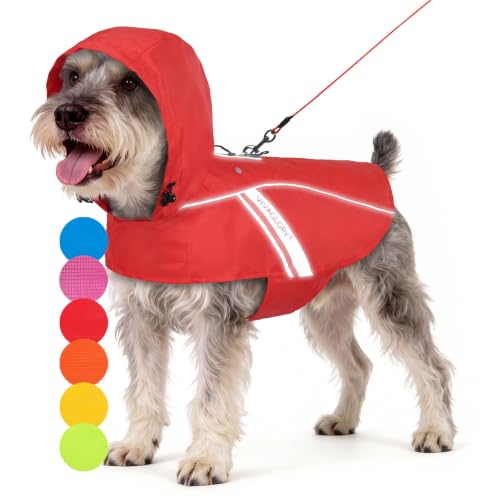 Dog Raincoat Wetoff Dog Rain Coat (Red / M (22"-26" chest girth))