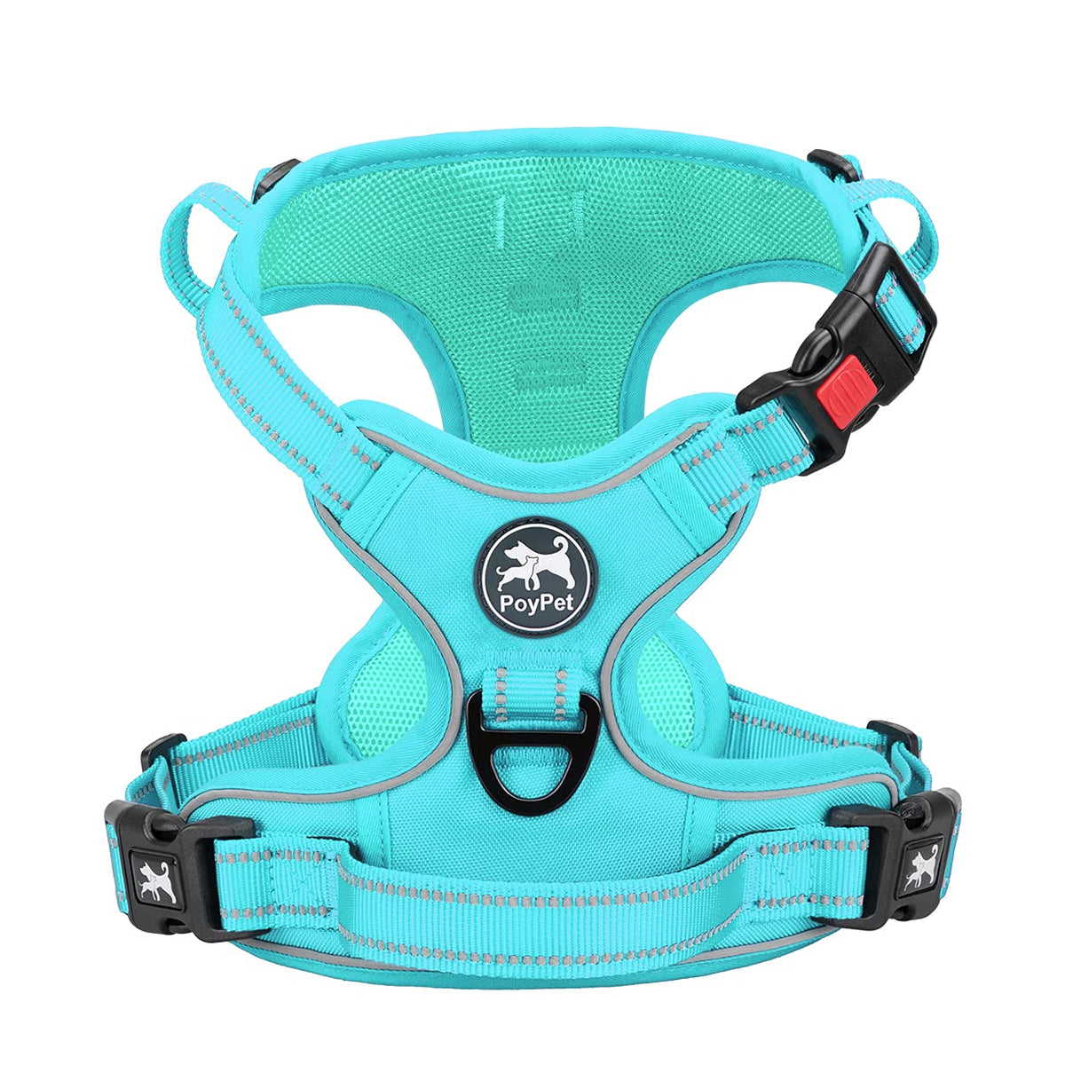 No Pull Dog Harness (Medium / Mint Blue(Matching Trim))