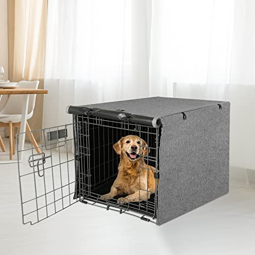 Dog Crate Cover Waterproof Kennel Cover (42.9"L x 28.3"W x 30.3"H / GREY)