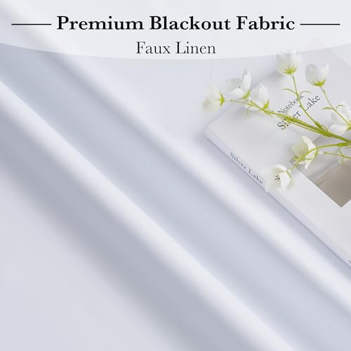 100% Blackout Door Curtains (White / 12"W x 40"L (Pack of 1))