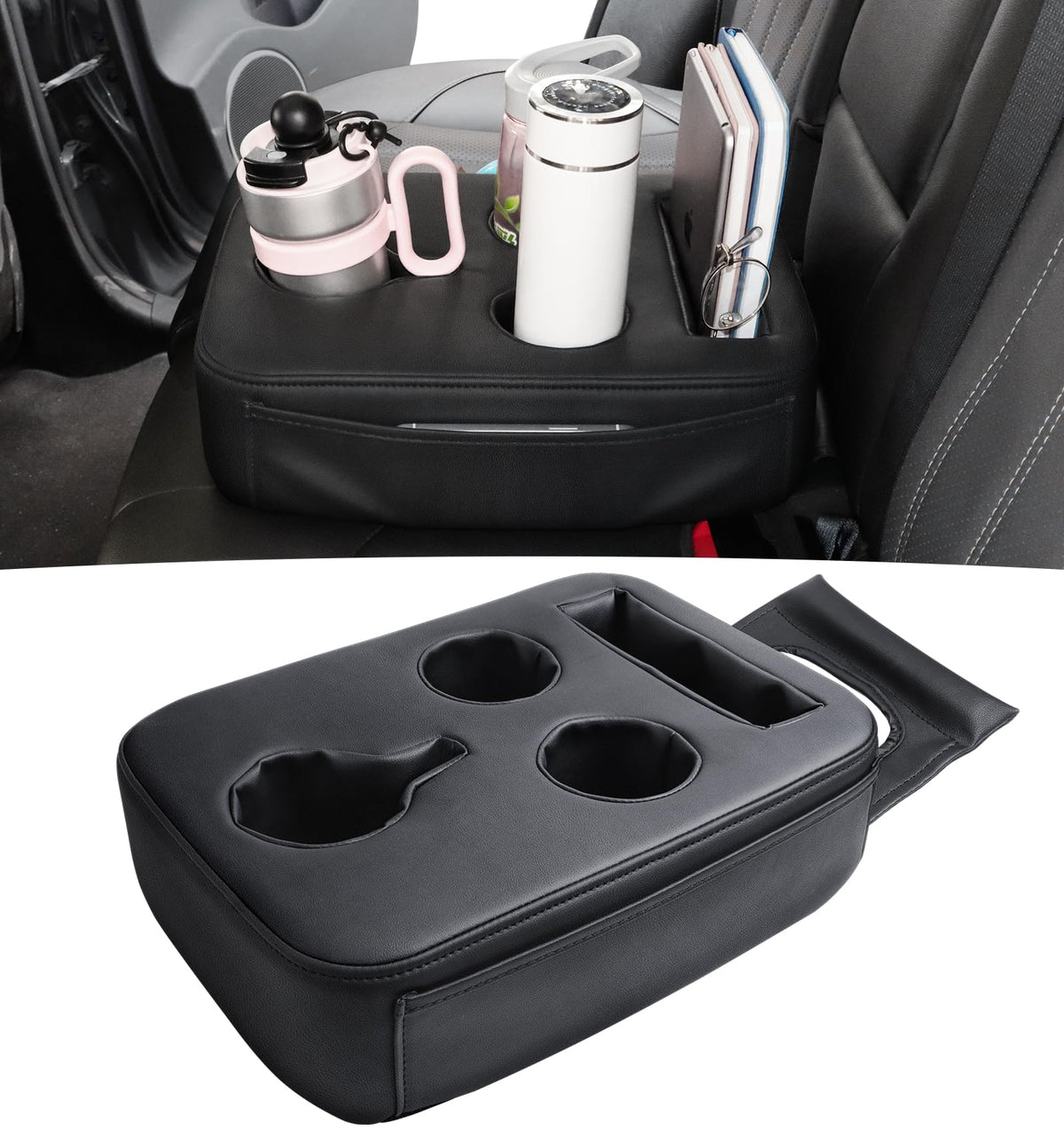 Back Seat Cup Holder for Car (Side Pockets)