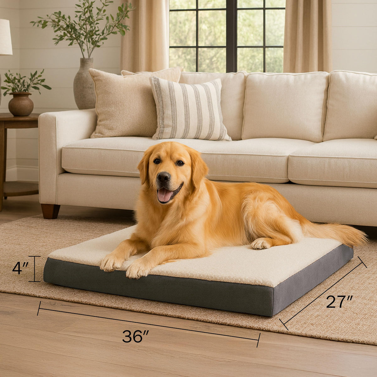 Orthopedic Dog Bed (Gray / Large)