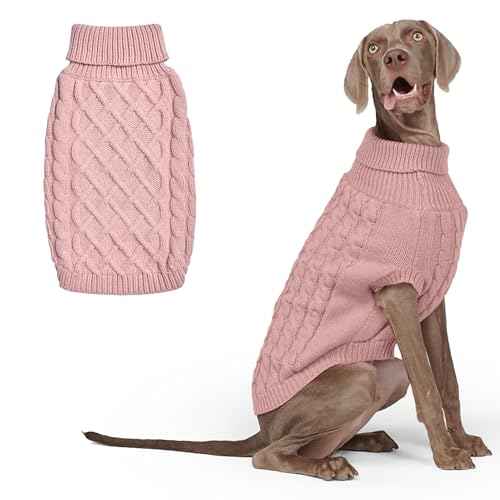 Knit Dog Sweater (Pink Cableknit / 3XL)