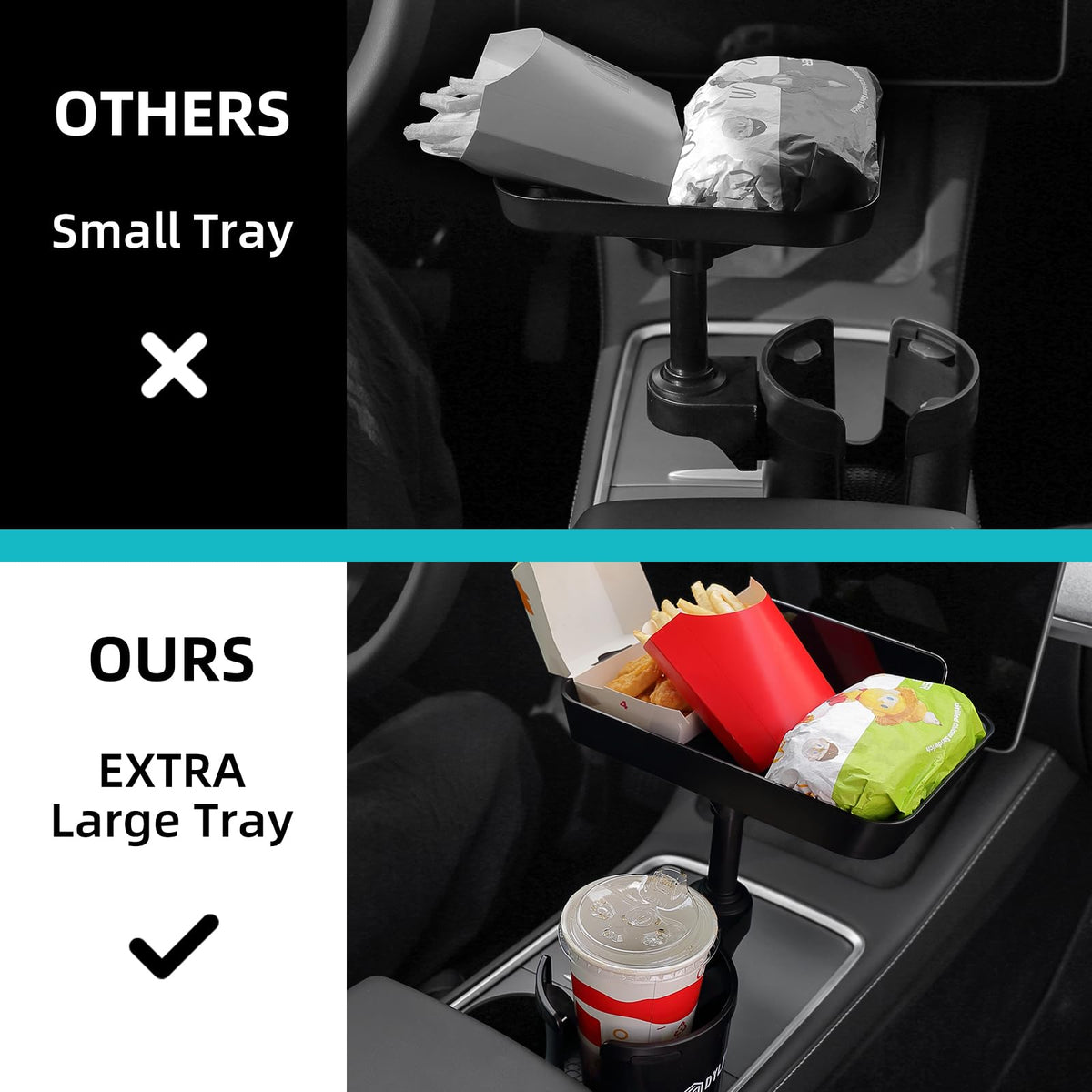 Car Cup Holder Tray (BLACK)
