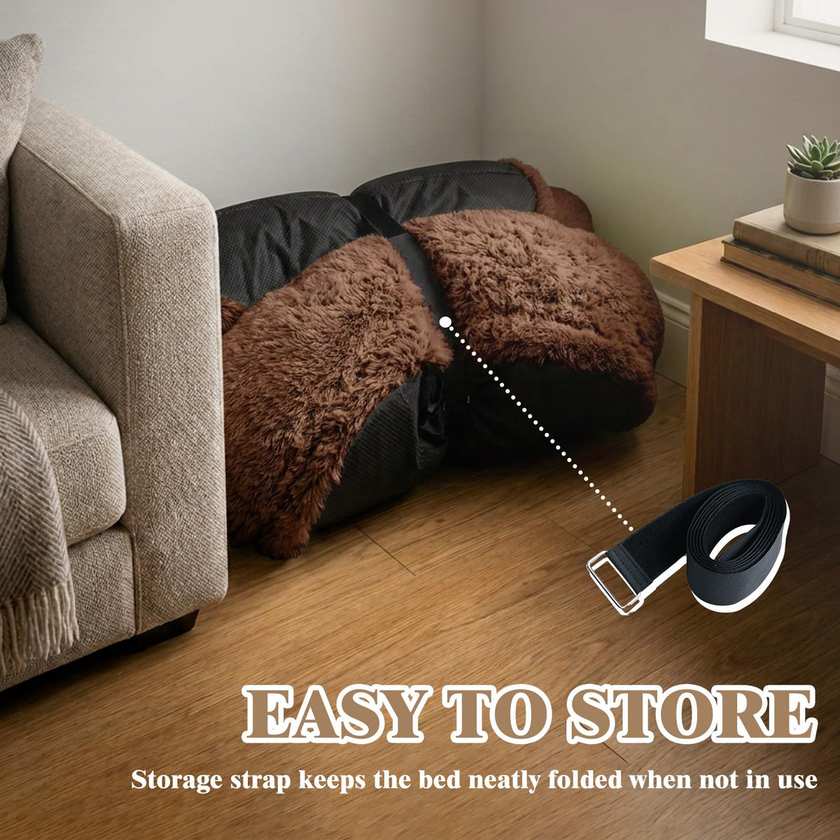 Human Dog Bed for Adult (71.0"L x 45.0"W x 12.0"Th / Coffee)