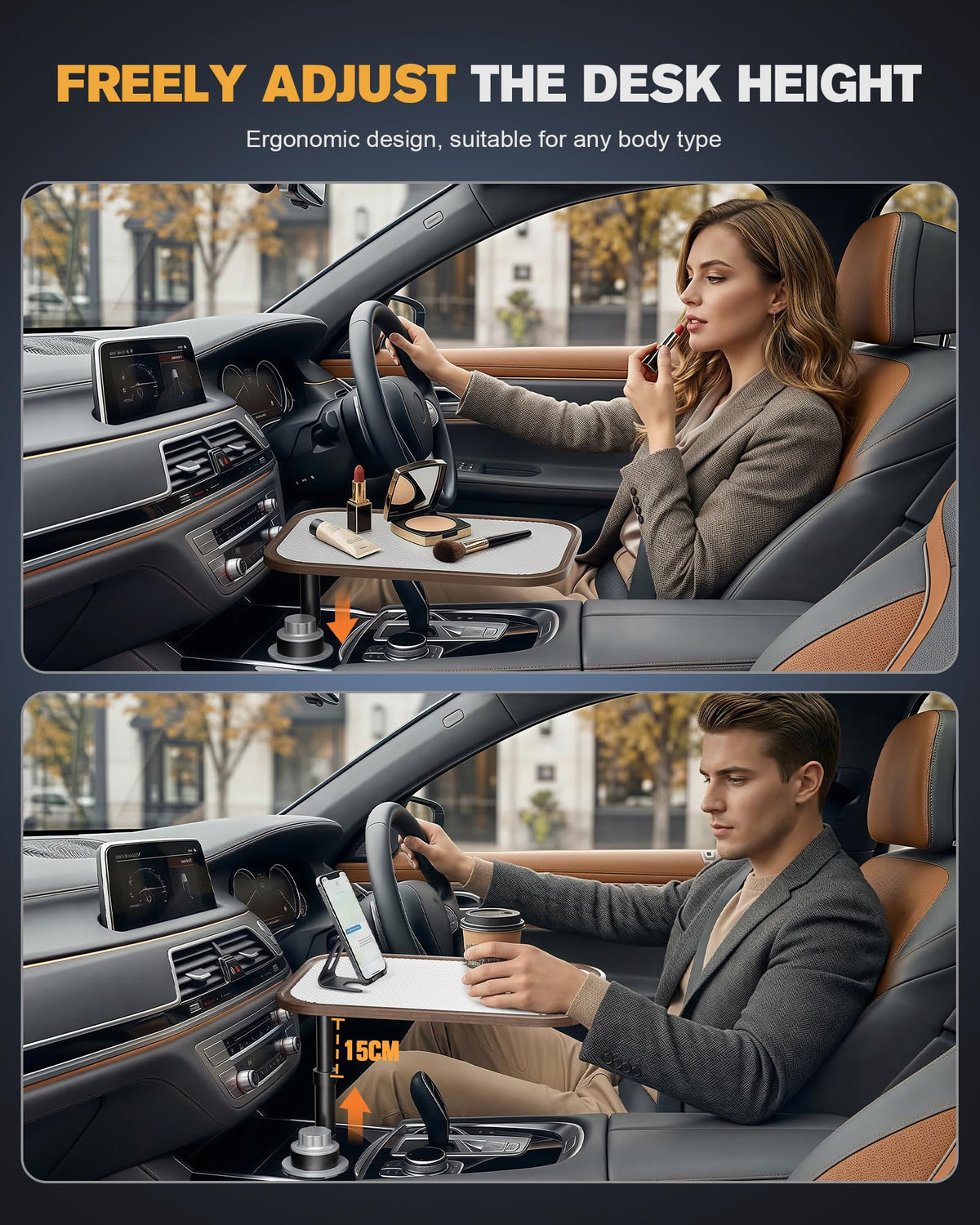Car Desk for Laptop (Walnut)