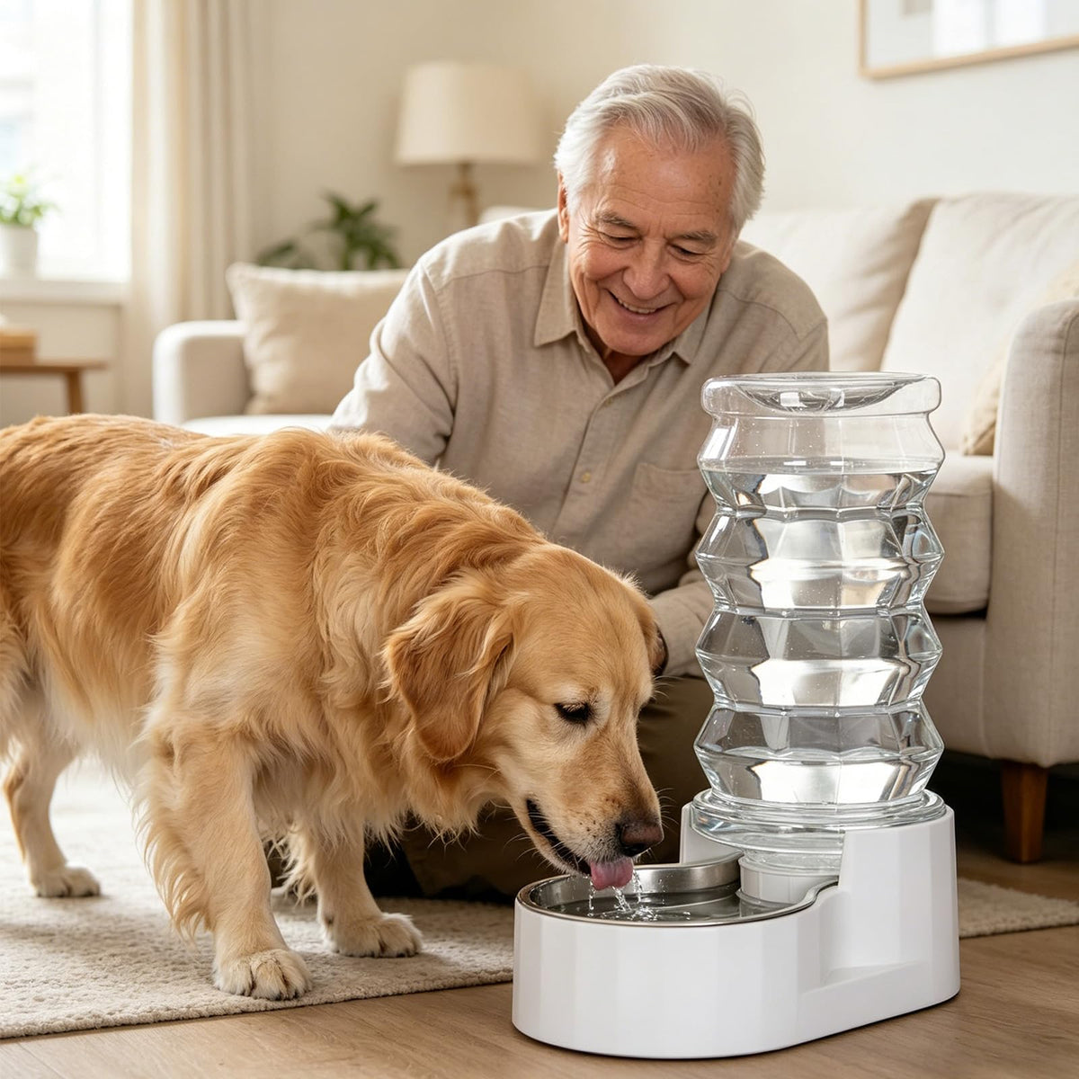 8L Gravity Dog Water Dispenser (White / 8L)