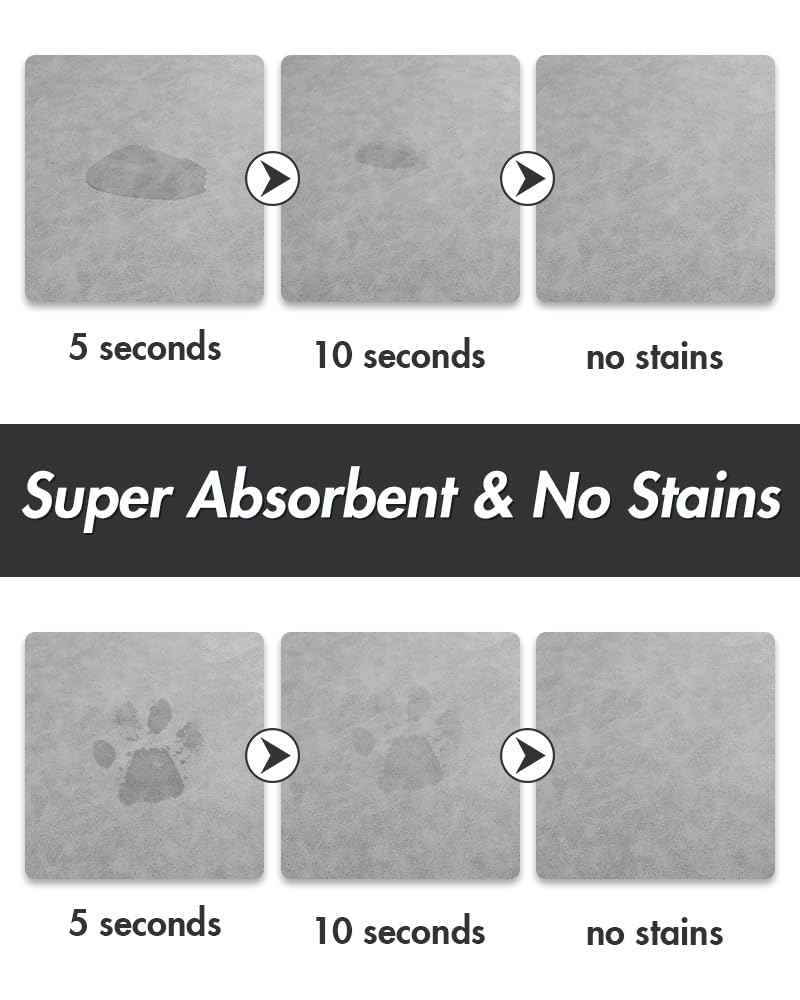 Absorbent Pet Feeding Mat (LIGHTGREY / 16"x24")