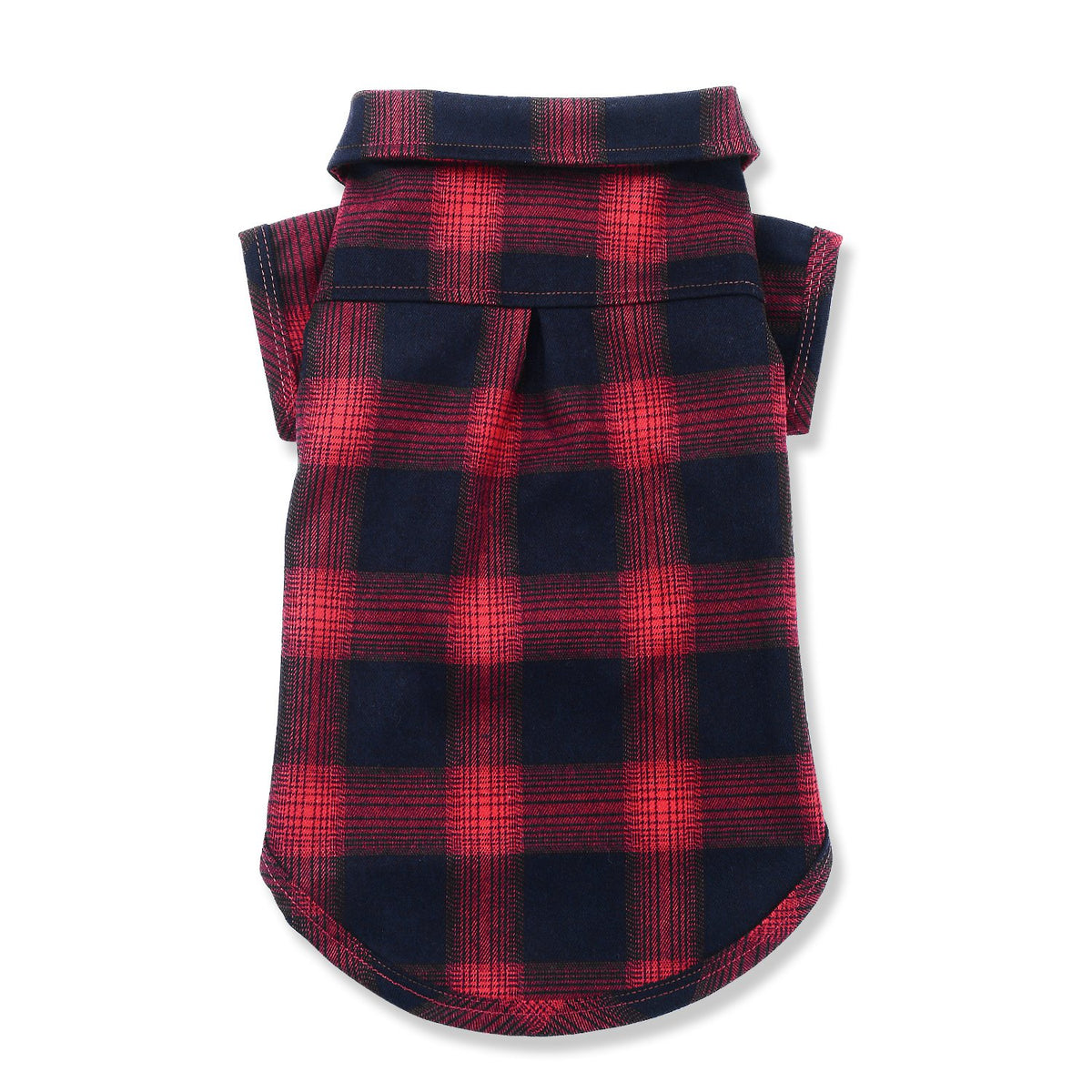 Dog Plaid Shirt (6XL-(70~95lb)-Chest~39" / Red)