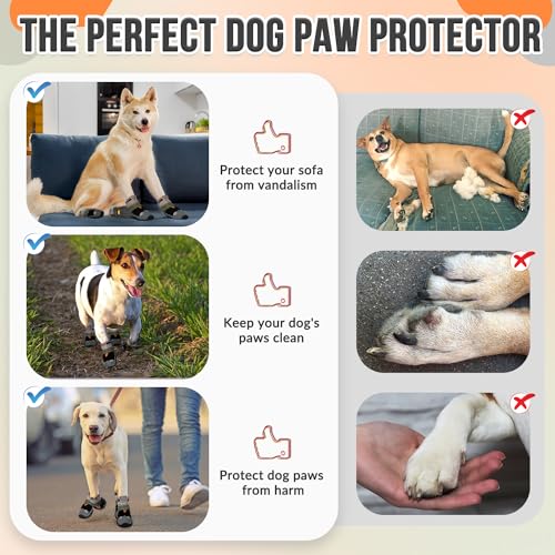 Dog Shoes for Large Small Medium Dogs (Black / #1 (Width 1.6 inch) for 14-23 lbs)