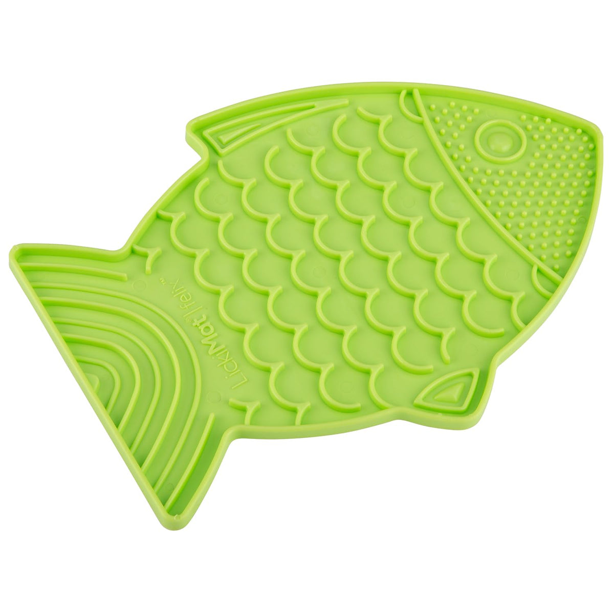 Felix, Fish-Shaped Cat Slow Feeders Lick Mat, Boredom Anxiety Reducer; Perfect for Food, Treats, Yogurt, or Peanut Butter. Fun Alternative to a Slow Feed Cat Bowl or Dish, Green (Green)