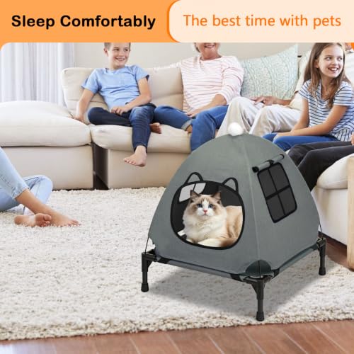 Anti Anxiety Open Elevated Pet Hammock Bed Tent House (Contemporary)