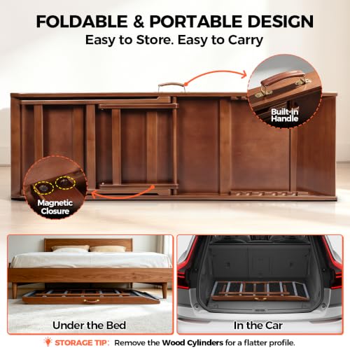 XL Dog Ramp for Bed (Walnut / Extra Large)