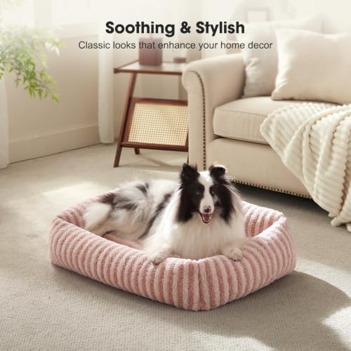 Dog Beds Large Sized Dogs (Pink / L(36"Lx27"Wx8"Th))