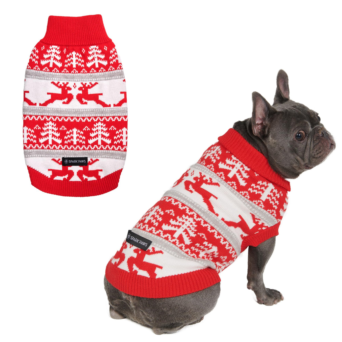Christmas Knit Dog Sweater (Winter Wonderland / Large)