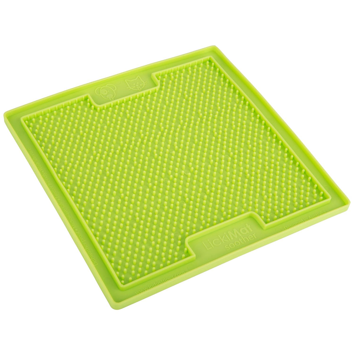 Classic Soother Slow Feeder for Dogs Lick Mat Boredom Anxiety Reducer Perfect for Food Treats Yogurt Liquid Food Peanut Butter Fun Alternative to a Slow Feed Dog Bowl (Green)