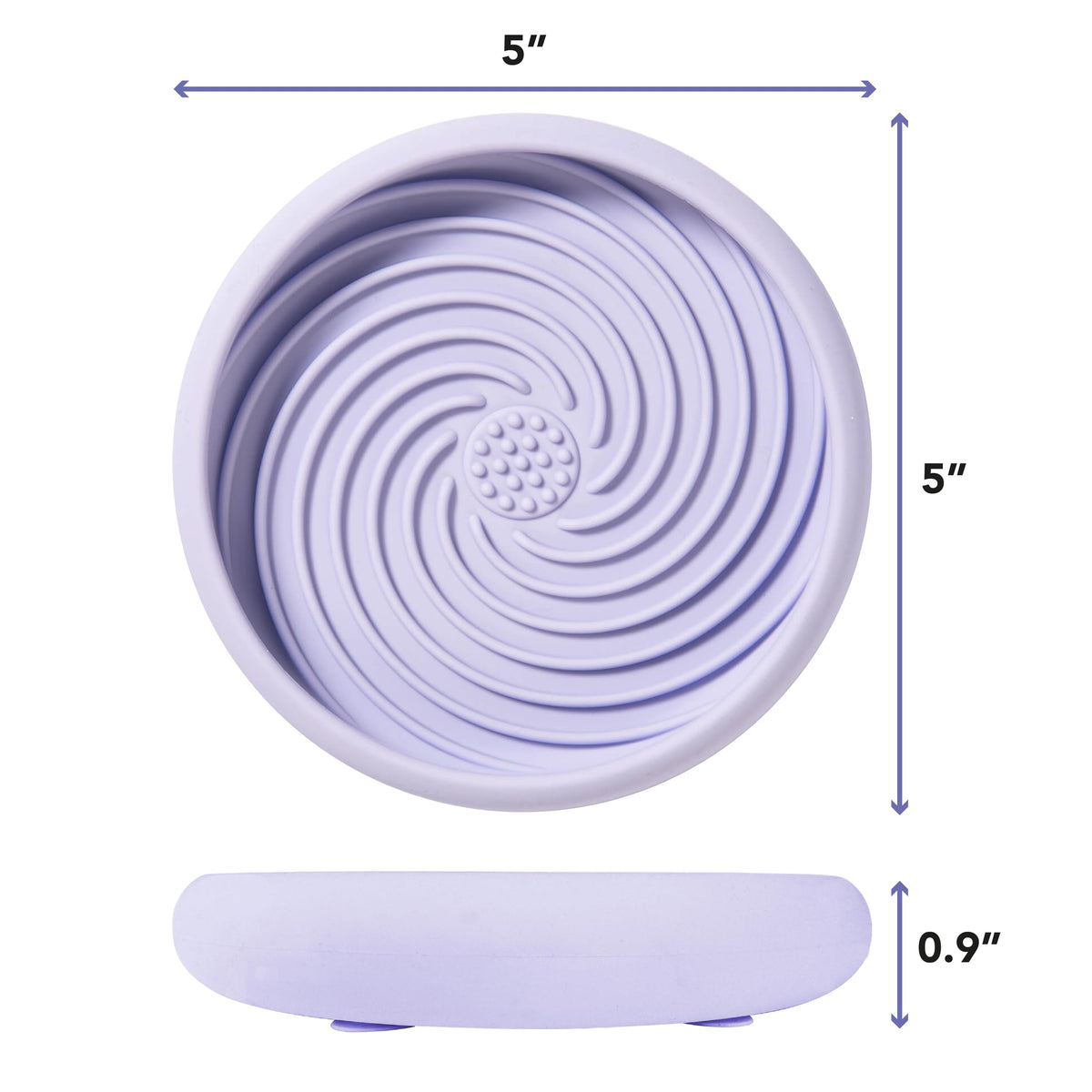 Lick Dish Silicone Lick Mat + Slow Feeder for Cats & Small Dogs (Periwinkle / Small)