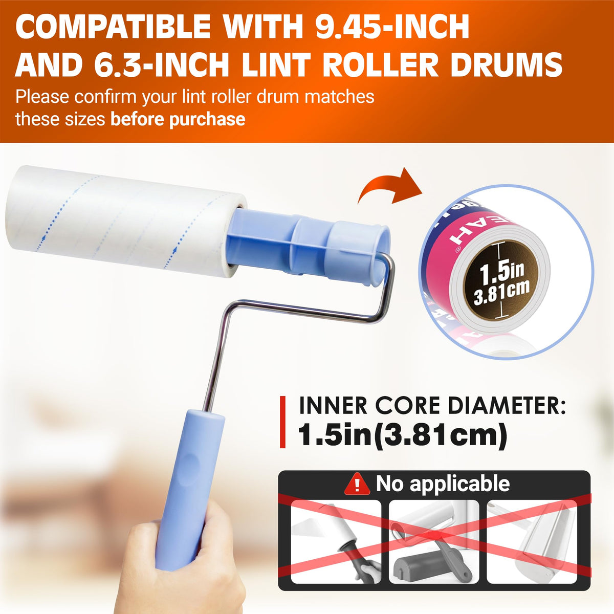 Large Lint Roller for Pet Hair Extra Sticky