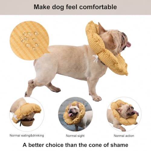 Dog Cone Collar Stress (XL-WideNeck / Yellow)