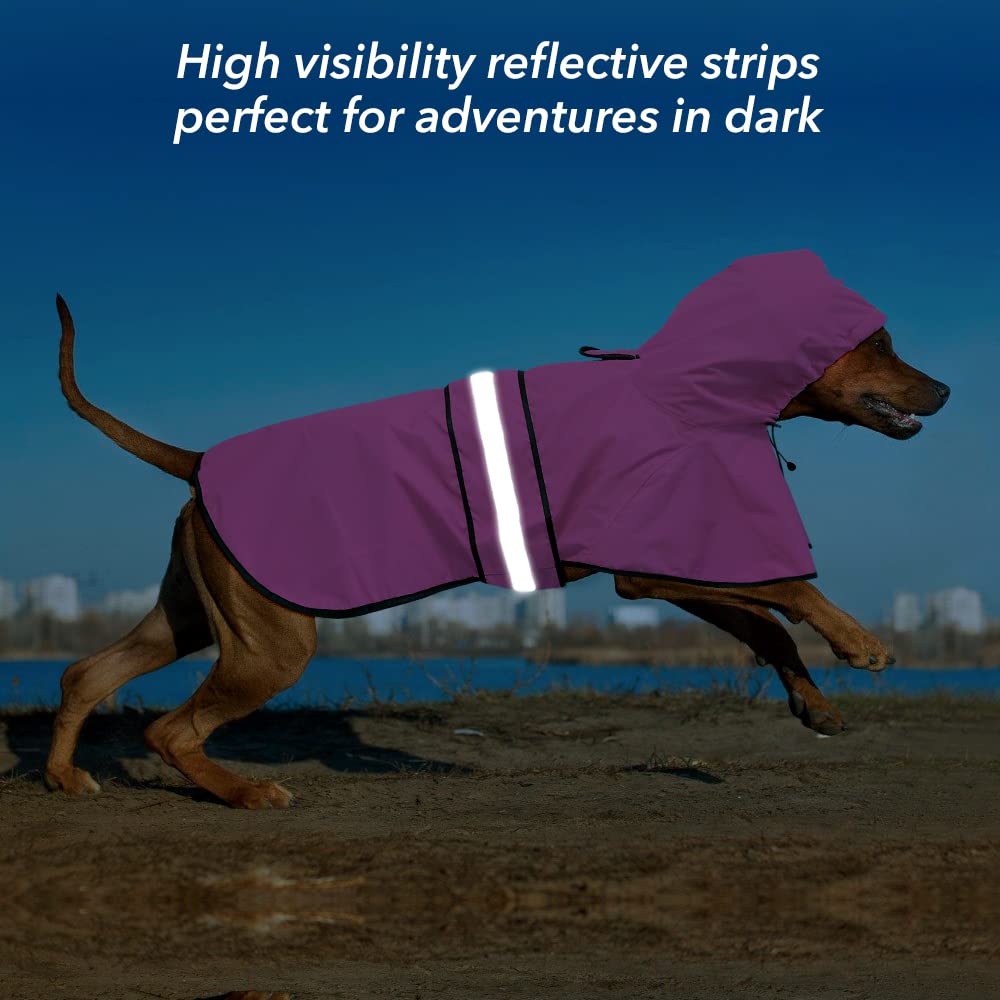 Waterproof Dog Raincoat (Pink / X-Large)