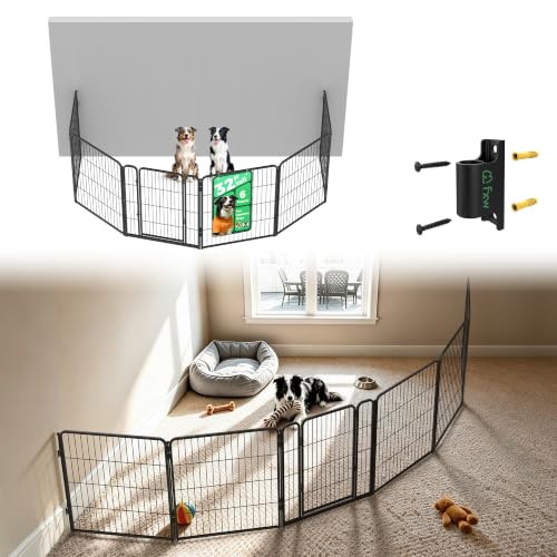 Homeplus Indoor Dog Playpen with Fence (Black / 32"H)