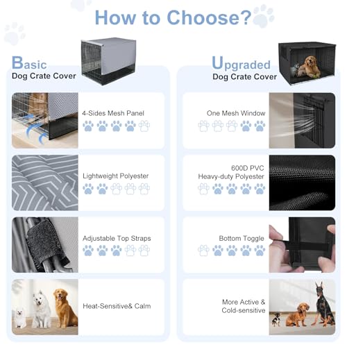 Breathable Dog Crate Cover (24"L x 18"W x 20"H / Continuous Broken Line)