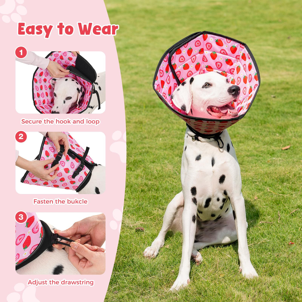 Soft Dog Cone Drawstring (Strawberry / M)