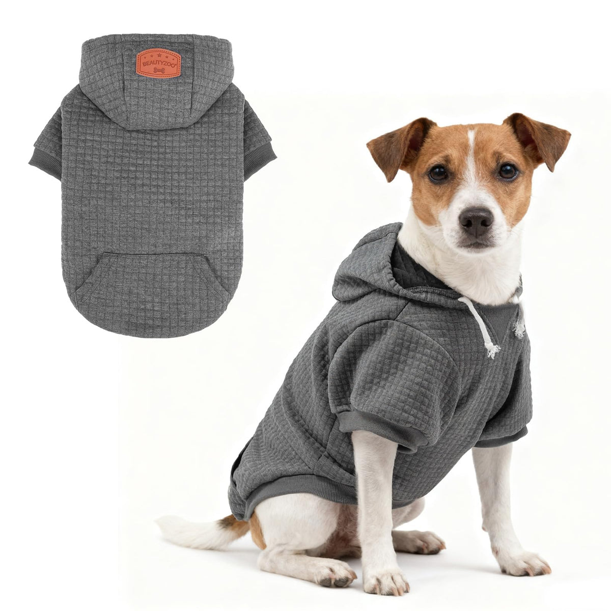 Dog Hoodies Sweater for Small Dogs (Dark Grey / S (Back: 12",Chest: 16", Neck: 10"))