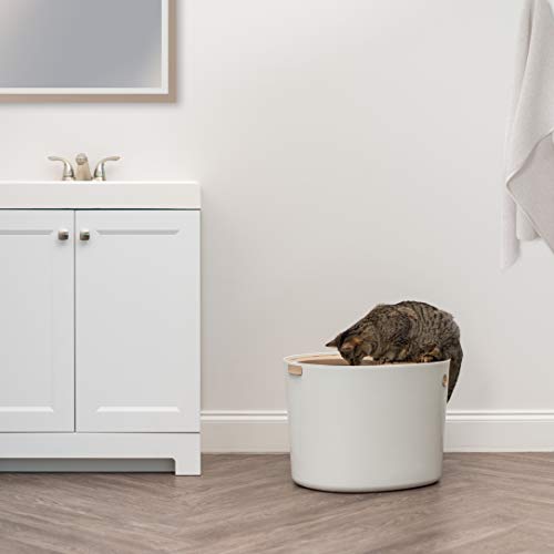Top Entry Cat Litter Box (Top Entry / Biege)
