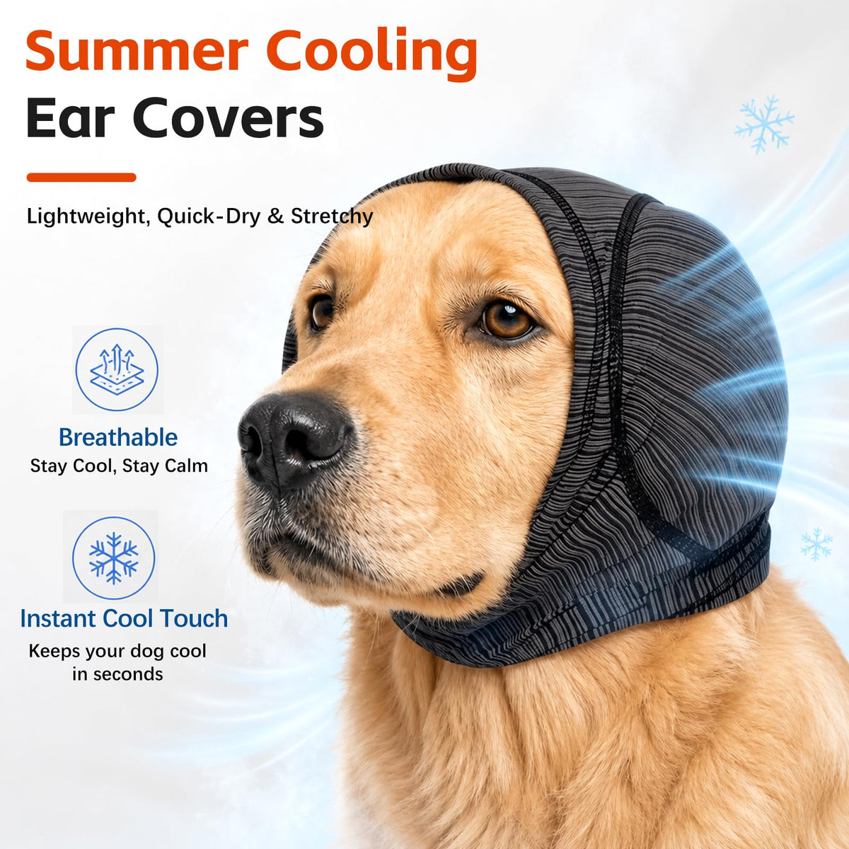 Dog Ear Muffs (Grey / Small(Head Circle:12"-14"))