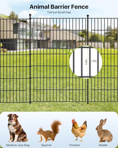 Garden Fence Animal Barrier with Gate 40in (40inx23ft)