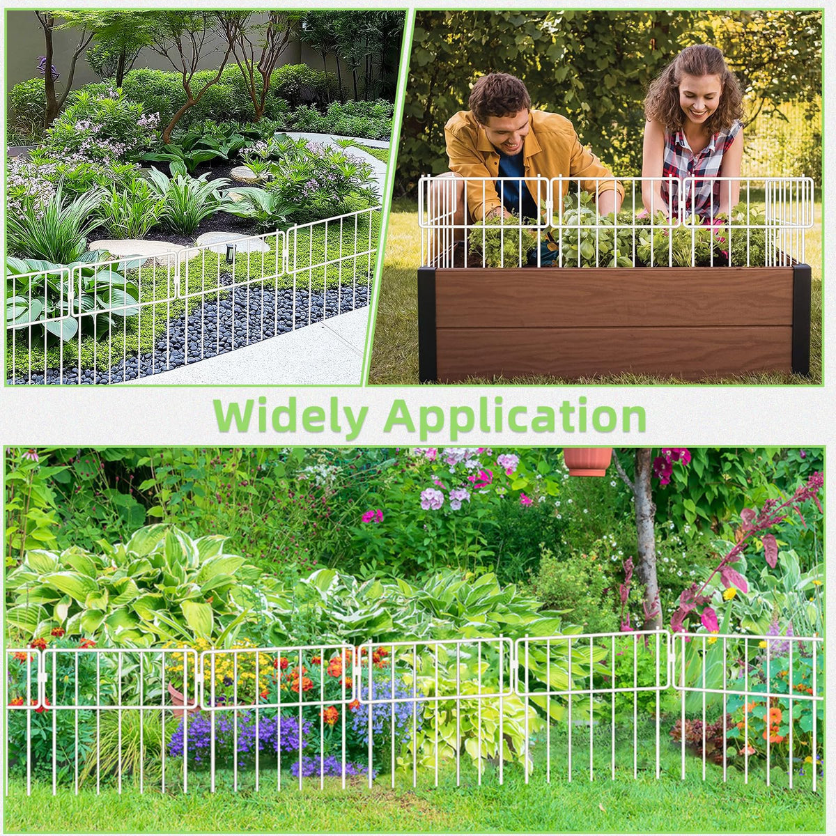 10 Pack Animal Barrier Fence (White / 10 Pack,10Ft)