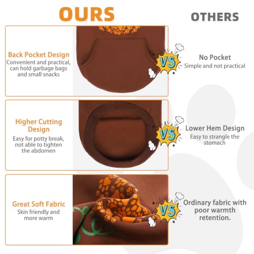 Thanksgiving Dog Hoodie for Medium Large Dogs (Khaki / Medium)