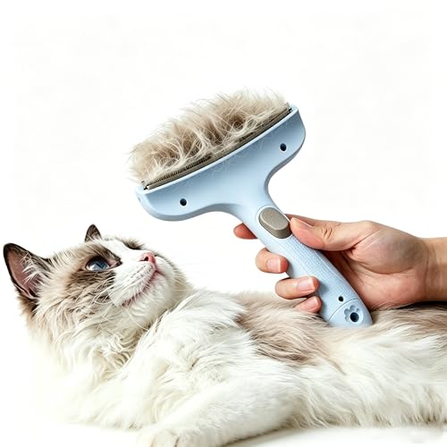 Pet Deshedding Brush (blue)