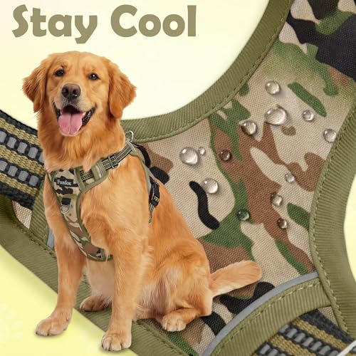 Dog Harness No Pull (Camo Green / X-Large)