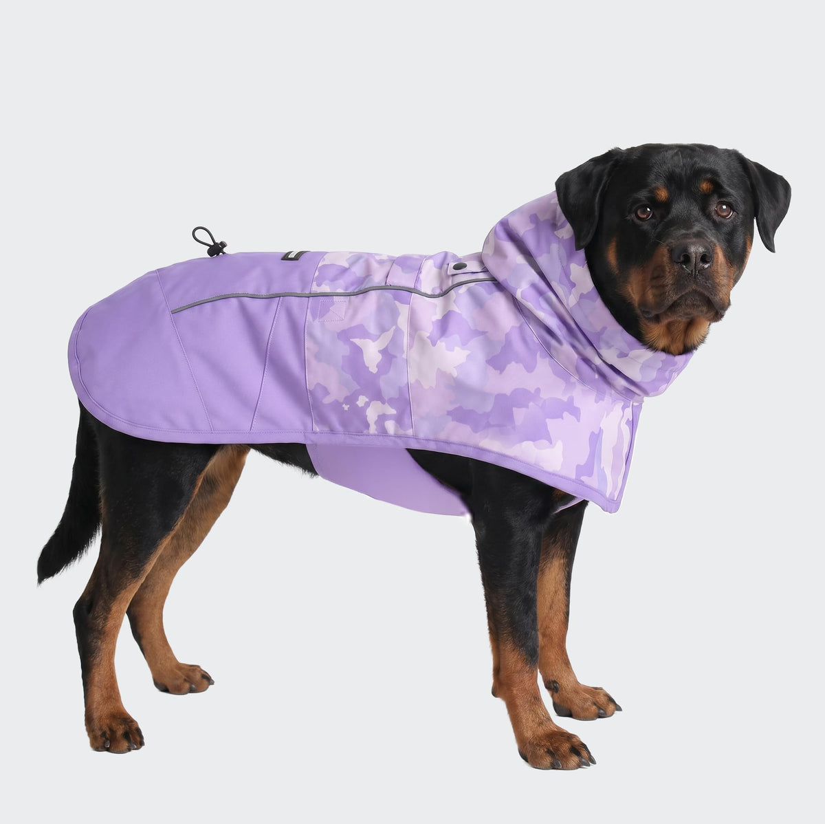 Dog Raincoat Waterproof Rain Jacket w (Camo Purple / 4XL)