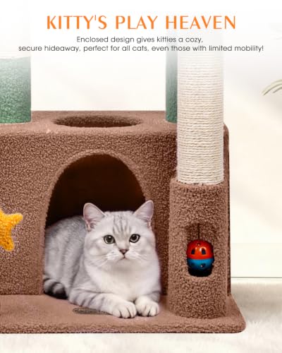 Small Cat Tree for Kittens (Olive Green / Small 30")