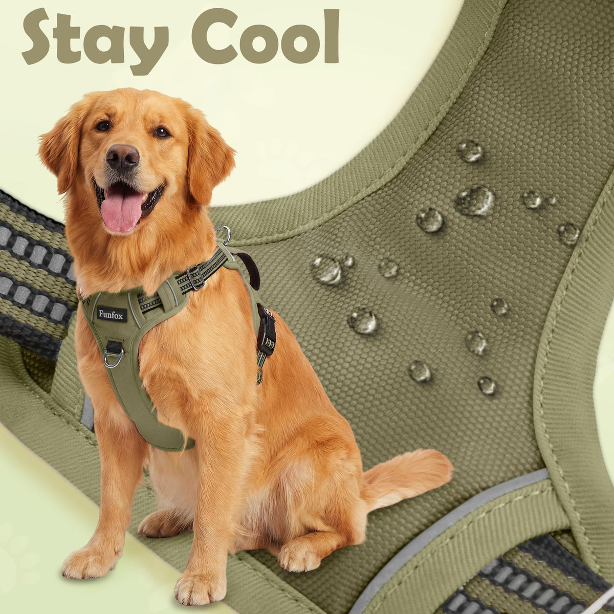 Dog Harness for XLarge Dogs (Army Green / X-Large)