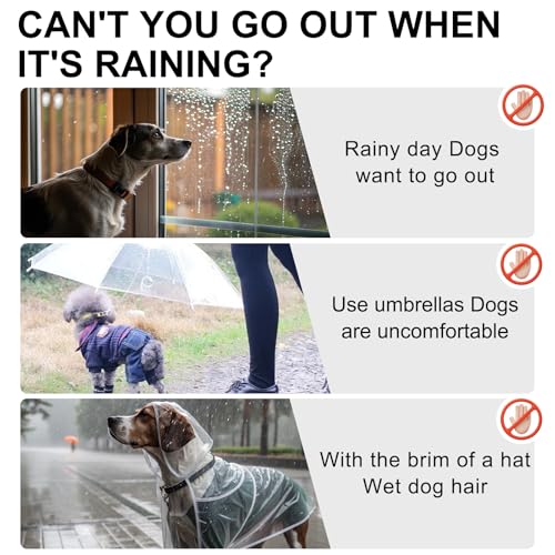 Dog Raincoats for Medium Dogs (Yellow Duck / M(Back 15", Chest 22.5", Neck 16"))